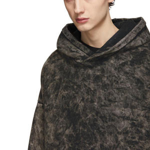 Suministro al por mayor de sudaderas con capucha y sudaderas tipo pullover de mezcla de algodón, con acabado lavado ácido y efecto lavado, personalizables para compradores de marcas. - Product Image 2