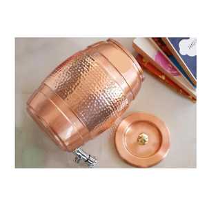 Distributeur d'eau en cuivre artisanal au charme traditionnel, corps robuste et robinet pratique pour le stockage quotidien de l'eau potable - Product Image 5
