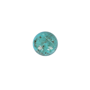 Pierre précieuse cabochon en turquoise naturelle d'Arizona, 6,8 carats, 13x13 mm, ronde, personnalisable pour la fabrication de bijoux - Product Image 1