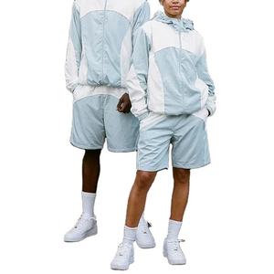 Conjunto Deportivo Personalizado para Hombre, Impermeable, Ecológico, de Nailon, Estilo Urbano, con Chaqueta Cortavientos, Logotipo Bordado y Diseño de Bloques de Color - Product Image 3