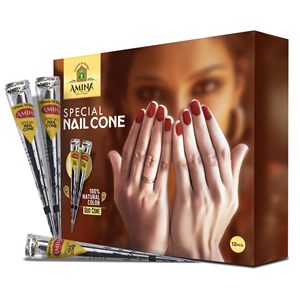 Cono de Uñas Herbal Amina Gud para Arte de Uñas con Henna, Fácil de Aplicar, Belleza de Uñas Temporal, Patrón Personalizado de Alta Calidad, Esterilizado - Product Image 5