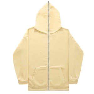 Sweat-shirt à capuche zippé pour homme avec logo personnalisé, imprimé sur le devant, 100% coton French Terry, coupe classique, vêtement d'automne - Product Image 4