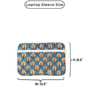 Eco Friendly Hand Block Printed Cotton Quilted <b>Laptop</b> Sleeve <b>Laptop</b> <b>Protector</b> Multi Pockets Zip Closure Lightweight Office use - Product Image 6