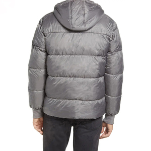ALLIGNED INDUSTRY Abrigo de Lana con Capucha para Hombre, Beige, Acolchado, con Cierre Frontal, Chaqueta Casual, Corte Regular/Ajustado, Reversible, Ecológico - Product Image 2