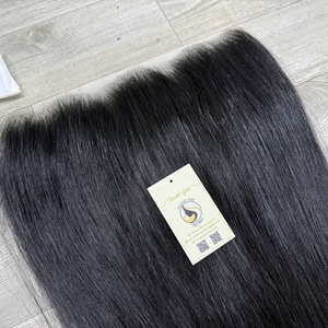 Nouveau produit phare : Cheveux humains Remy vietnamiens lisses, super double drawn, avec frontale et closure, disponibles en 5x5, 13x4, 13x6 pour dentelle HD - Product Image 3