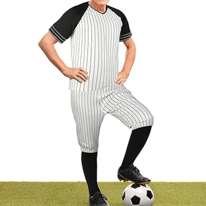 Men's Baseball Uniform Set Striped Jersey Pants Cap <b>Socks</b> Moisture Wicking All Seasons Adult Size - Product Image 3