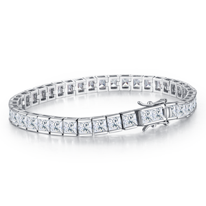 Pulsera de Cadena de Tenis de Plata de Ley 925 Personalizada para Mujer, Joyería Fina, Pulseras de Cuentas de Moda Hip Hop para Mujer - Product Image 4
