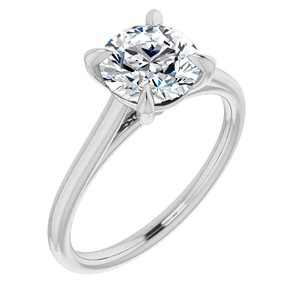Classic Round Brillant Cut Moissanite Engagement <b>Ring</b> in 925 Sterling <b>Silver</b> Minimalist <b>Solitaire</b> <b>Ring</b> - Product Image 3