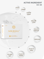 GTM GOLDCELL PDRN Skin Booster Ampoule Liquide Complexe Peptidique NMN Éclaircissant Hydratant Élasticité Éclat Raffermissement Régénération