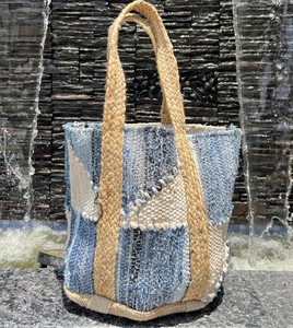 Bolso de Mano de Playa Bohemio de Yute y Algodón de Alta Calidad, Reutilizable y Personalizable 2025, Proveedor Indio, Bolso de Mensajero para Mujer - Product Image 1
