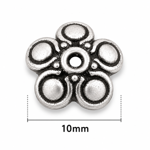 Handmade 10mm 925 Sterling <b>Solid</b> <b>Silver</b> Cap Spacer Beads for Jewelry Making Necklace <b>Bracelet</b> Findings - Product Image 1