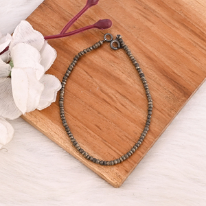 Pulsera de Piedras Preciosas de Pirita Natural con Cuentas Facetadas en Forma de Rondelle, Joyería Hecha a Mano para Mujer - Product Image 4