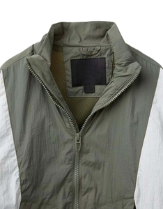 Veste coupe-vent en nylon pour homme, sur mesure OEM, 100 % polyester, doublure en mesh color block, fermeture éclair intégrale - Product Image 3