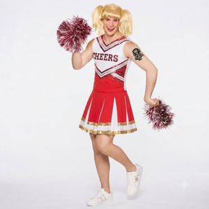 Tenues de cheerleading en gros : Ensemble de danse personnalisé pour équipes avec impression par sublimation de qualité supérieure - Product Image 4