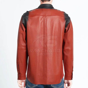 Camisa de Cuero para Hombre, Elegante, Corte Ajustado, Material de Cuero Duradero, Cómoda para Uso Casual y Formal - Product Image 5