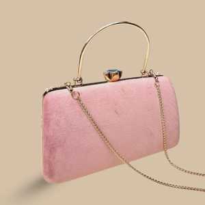 Traditional High-Quality Lace Embroidered Women's jewelry Clutch Bag with Pearl Handle and <b>Magnetic</b> Closure party bag - Product Image 3
