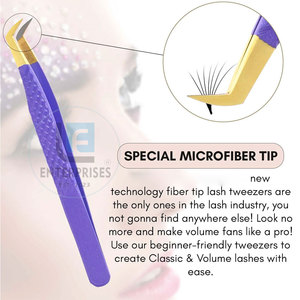 Pince à épiler pour extensions de cils en acier inoxydable de qualité supérieure, faible MOQ, vente en gros - Product Image 3