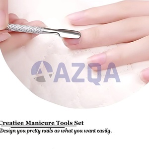 ที่ดันหนังกำพร้าสแตนเลสแบบสองด้านพร้อมด้ามจับกันลื่นสำหรับทำเล็บมือและเล็บเท้า - Product Image 5