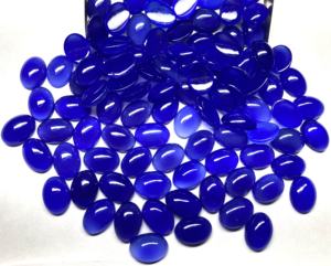 Onyx Natural AAA calidad azul ónix piedra 10x14 cabujón ovalado parte posterior plana IGI certificado ágata suelta tratada con calor tamaño 10x14 Natural - Product Image 3