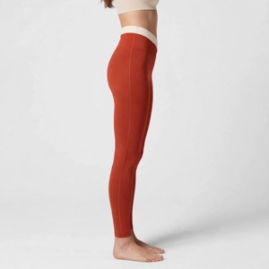Leggings décontractés Amkoor pour femmes, taille haute, longueur intégrale, couleur unie, tricotés, extensibles, respirants, effet ventre plat, toutes tailles - Product Image 4