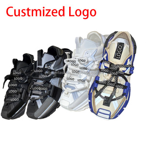 Di fascia alta di design di lusso da uomo Custom in vera pelle in maglia bassa Top Space Sneakers multicolori per ascensori sportivi - Product Image 1