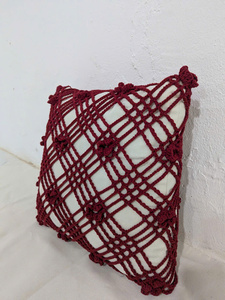 Custom Handmade Crochet Pillow <b>Cover</b> Soft Cotton Knitted Cushion <b>Cover</b> Bohemian Decorative <b>Throw</b> Pillowcase for Bedroom <b>Sofa</b> Hom - Product Image 2