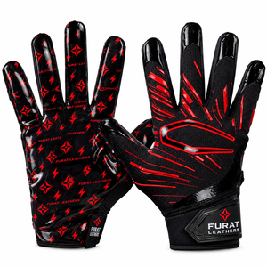 Guantes Deportivos FURAT LEATHERS de Dedo Completo, Color Azul Marino y Naranja, con Impresión por Sublimación, Absorción de Humedad, Silicona Antideslizante y Cierre de Gancho y Bucle - Product Image 3