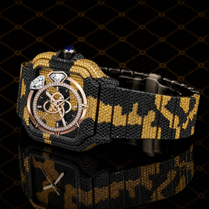 Montre en diamant moissanite sur mesure pour homme, luxe, entièrement sertie de pierres - Product Image 1