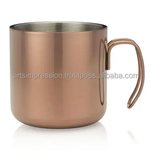 Vaso de taza de mula de cobre de calidad genuina Altamente para usar Taza de mesa de cena Amor Este producto Diseño europeo Mejor 2023