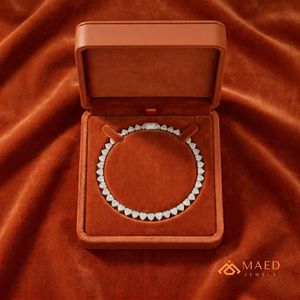 925 <b>Sterling</b> <b>Silver</b> Moissanite Heart Link Necklace Fashion <b>Chain</b> Jewelry New York City <b>Men</b> Women Fine Pendant Style Classic Chic - Product Image 5