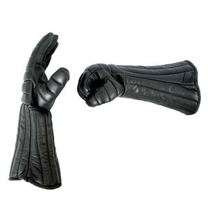 High Quality Genuine Leather Customized Design Sword Gauntlet Fire Proof Fully Palm Padded Sports Protection Fencing Equipment - Product Image 2