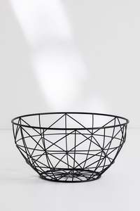 Panier de rangement rond en métal noir et blanc pour fruits et légumes, décoration, organisateur de fruits frais et prix bas - Grande Vente - Product Image 3