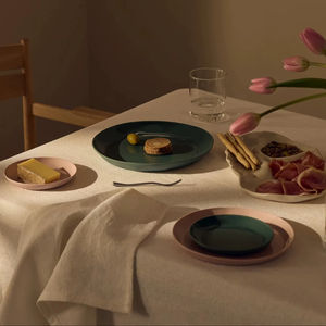 Assiette à dîner en céramique de qualité supérieure, finition bleue élégante, durable, résistante aux éclats, sans danger pour les aliments, idéale pour la table à manger moderne et les cadeaux - Product Image 4