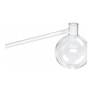 ขวดกลั่นแก้วโบโรซิลิเกต PYREX ขนาด 500 มล. คอขวดสั้น สำหรับใช้ในห้องปฏิบัติการ - Product Image 2
