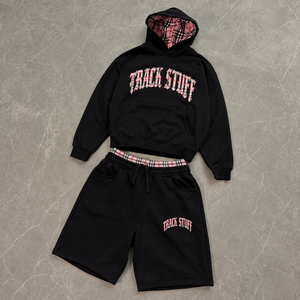 Conjunto de Sudadera con Capucha y Pantalones Cortos de Felpa de Algodón Personalizado para Hombre, con Apliques y Parches, Chándal de Alta Calidad, Ropa Deportiva Urbana - Product Image 4