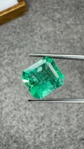 Émeraude naturelle colombienne de 4,23 carats, taille octogonale, facettée, pierre précieuse non montée pour bague, pendentif, collier, bijoux de luxe - Product Image 3