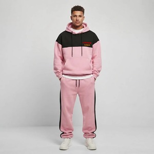 Survêtements personnalisés de haute qualité en molleton 100% coton pour hommes, imprimés, couleur unie, coupe régulière, poids moyen, ensemble 2 pièces - Product Image 1