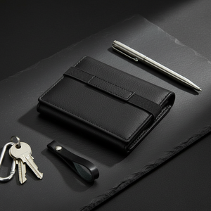 Portefeuille fin pour homme WRIZA RFID Safe |   Portefeuille minimaliste en cuir véritable 6 compartiments |   Design compact et élégant pour un usage quotidien, ouverture courte - Product Image 5