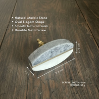 Poignée ovale en marbre naturel pour armoires de cuisine, commodes de chambre, meubles de salle de bain, salon |   Poignée de tiroir minimaliste en pierre, durable