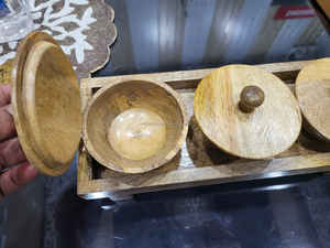 Ensemble de plateaux en bois de manguier durable en gros en provenance d'Inde, articles de table de haute qualité, accessoires décoratifs en bois poli - Product Image 3