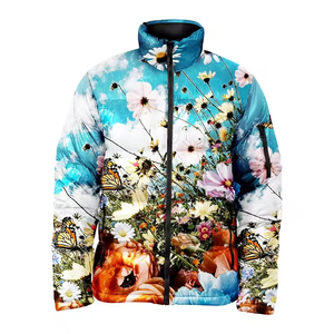 Meilleure Vente Nouvelle Arrivée Veste d'Hiver Rembourrée Personnalisée avec Col Zippé et Boutons Imprimée par Sublimation Intégrale pour Homme - Product Image 5