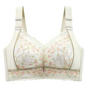 Soutien-gorge sexy sans armatures en dentelle pour femmes, grande taille, fin, sans couture, pour poitrine généreuse, non rembourré, minimisant - Product Image 6