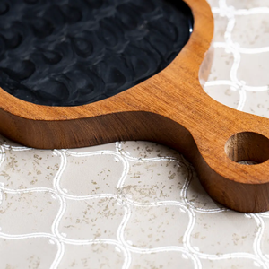Bandeja de Desayuno Moderna de Madera Pintada a Mano con Asas, Apta para Lavavajillas, Ecológica, Plato para Servir Comida, Té y Café - Product Image 4