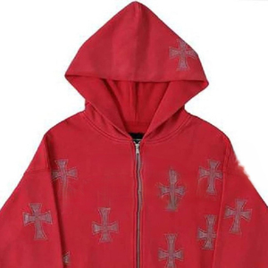 Ensemble de survêtement pour homme avec strass, sweat à capuche et pantalon de jogging en coton de haute qualité, coupe décontractée, détails en strass, confortable et décontracté - Product Image 4