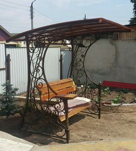 Elegant Wrought Iron <b>Swing</b> Iron <b>Swing</b> Garden <b>Swing</b> Featuring Ornamental Craftsmanship for Premium Outdoor Living Spaces - Product Image 3