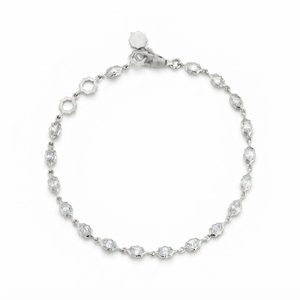 Bracelet empilable en or 14K avec diamants de laboratoire de design de mode, taille marquise, E VVS 1.26ctw HPHT CVD, chaîne à maillons hexagonaux - Product Image 2