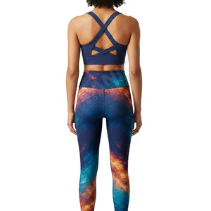Women Yoga Set Comfortable Athletic Wear High Waist Yoga Leggings And <b>Padded</b> Sports Bra For Gym Fitness And <b>Running</b> - Product Image 4