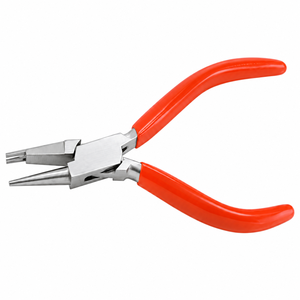 Pince à bec effilé en acier inoxydable 130 mm pour sertissage de pierres de joaillerie fine, poignée PVC 140 mm ZETOMEDPRO ZM-J-632-635 DIY - Product Image 1