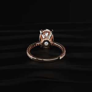 Bague de fiançailles solitaire ovale en diamant CVD de laboratoire de 2,6 carats de qualité supérieure, bijoux de mariée élégants et luxueux, classique pour la demande en mariage, pour homme - Product Image 4