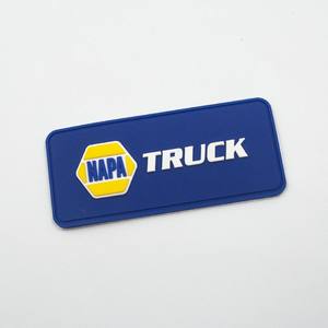 Parche de Goma en Relieve 3D, Rectangular, Adhesivo, con Logotipo Azul y Amarillo - Product Image 6